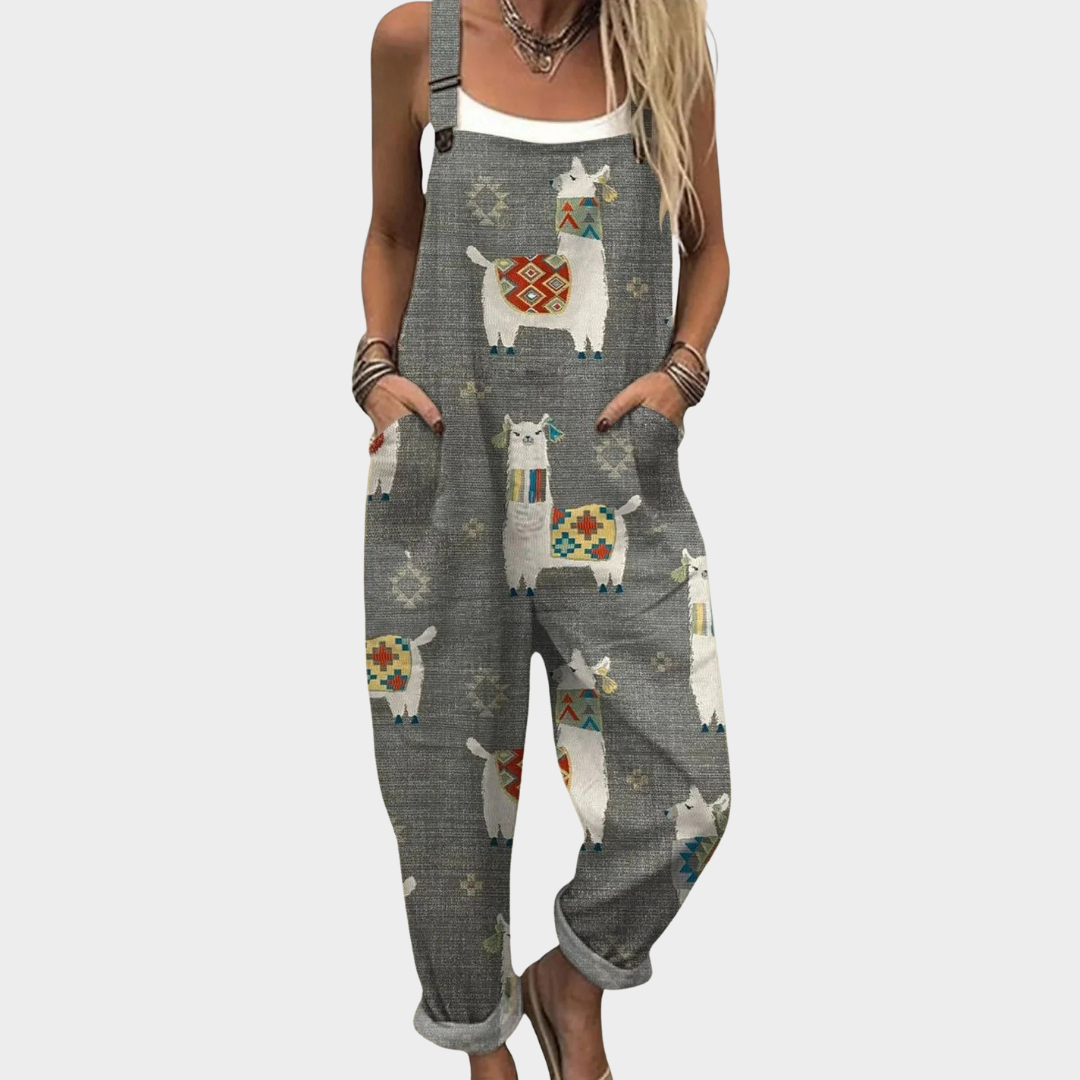 Printed Strap Pants