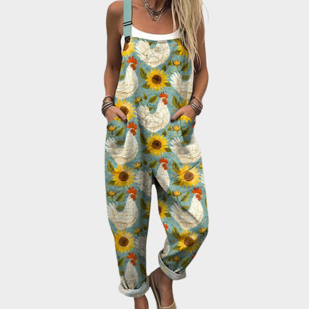 Printed Strap Pants