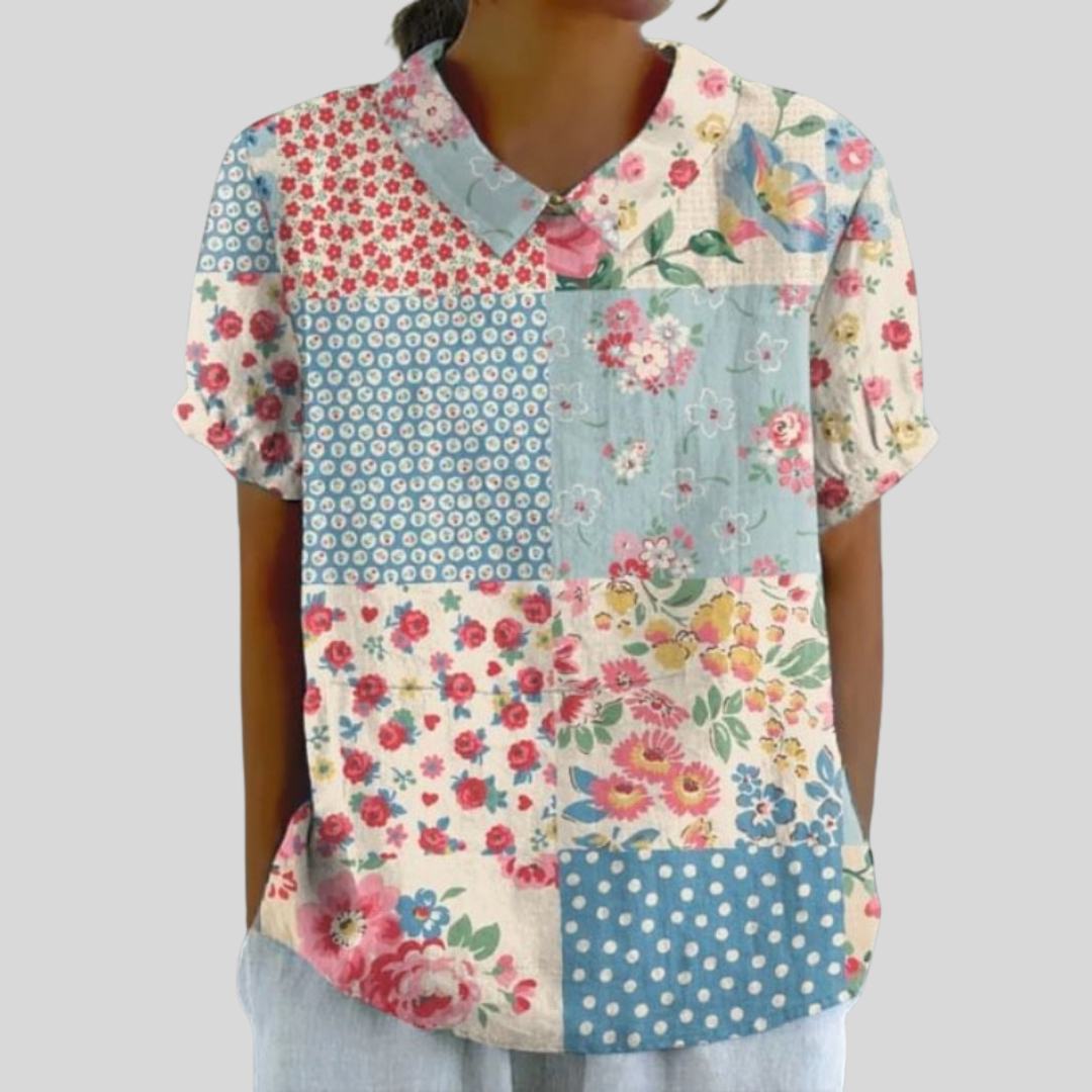 Noémie | Vintage Patchwork Blouse