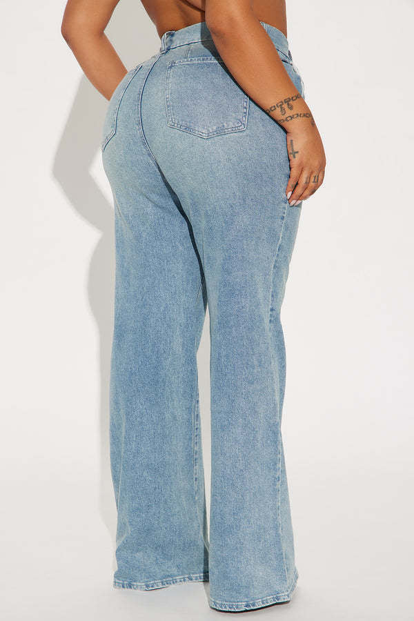 High Waist Straight Leg Jeans
