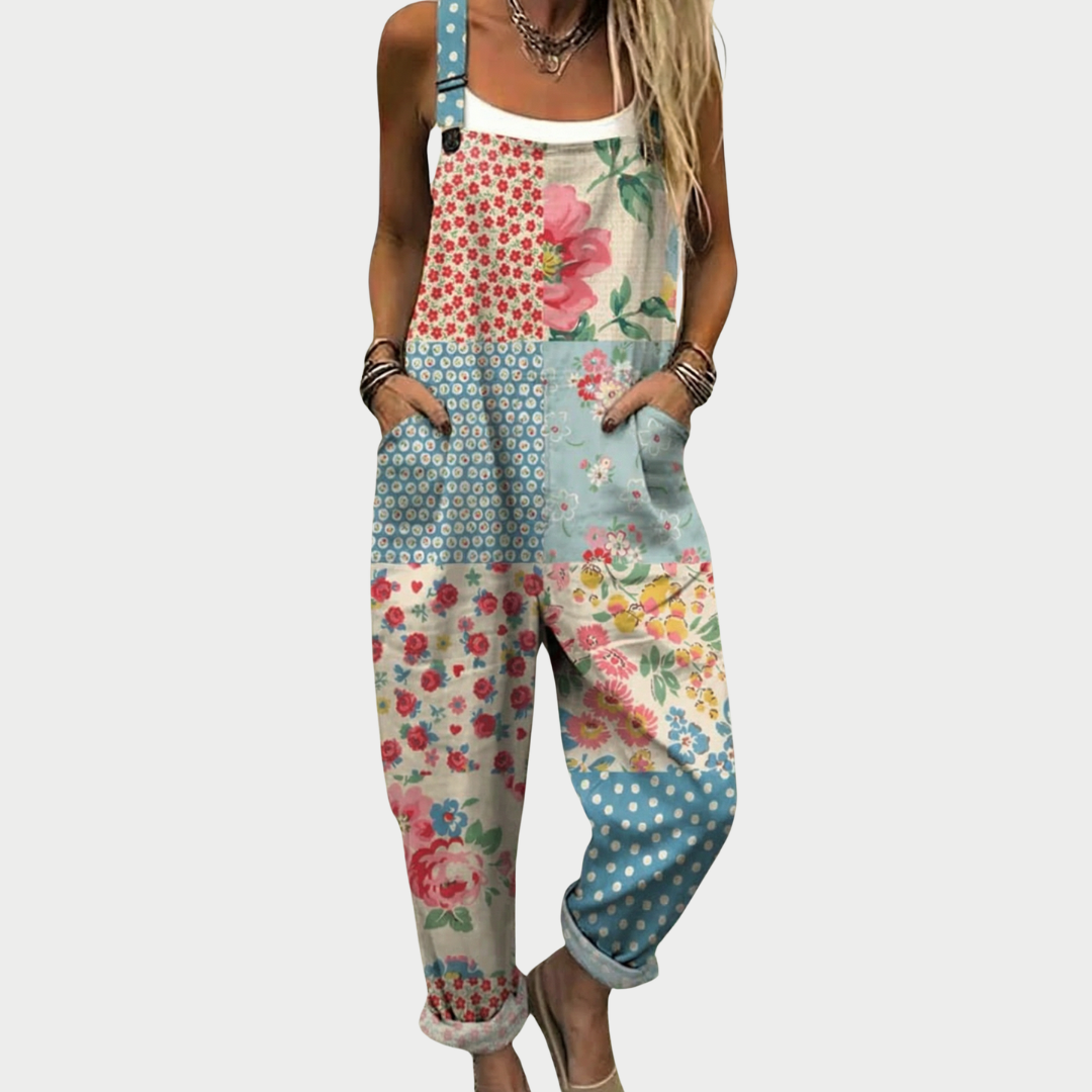 Printed and Comfortable Suspenders Pants