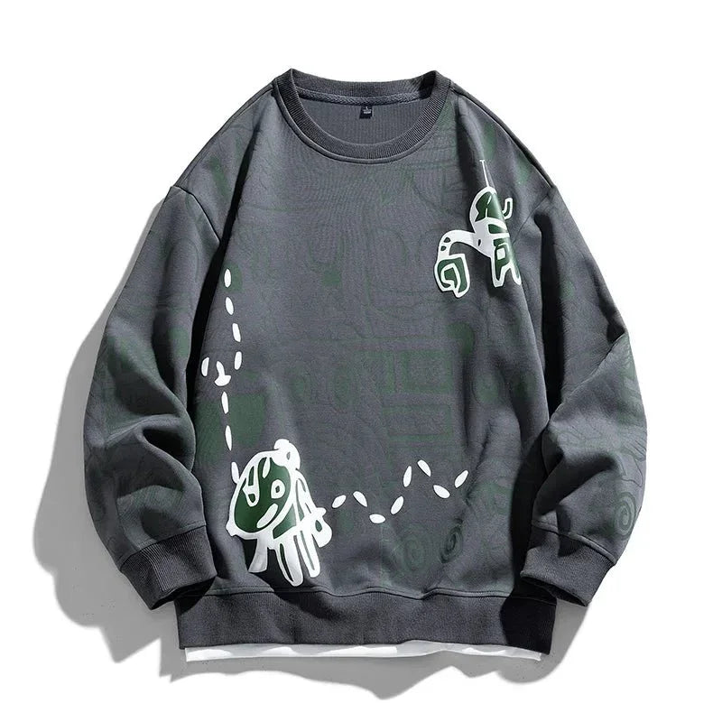Gridline Graphic Sweatshirt