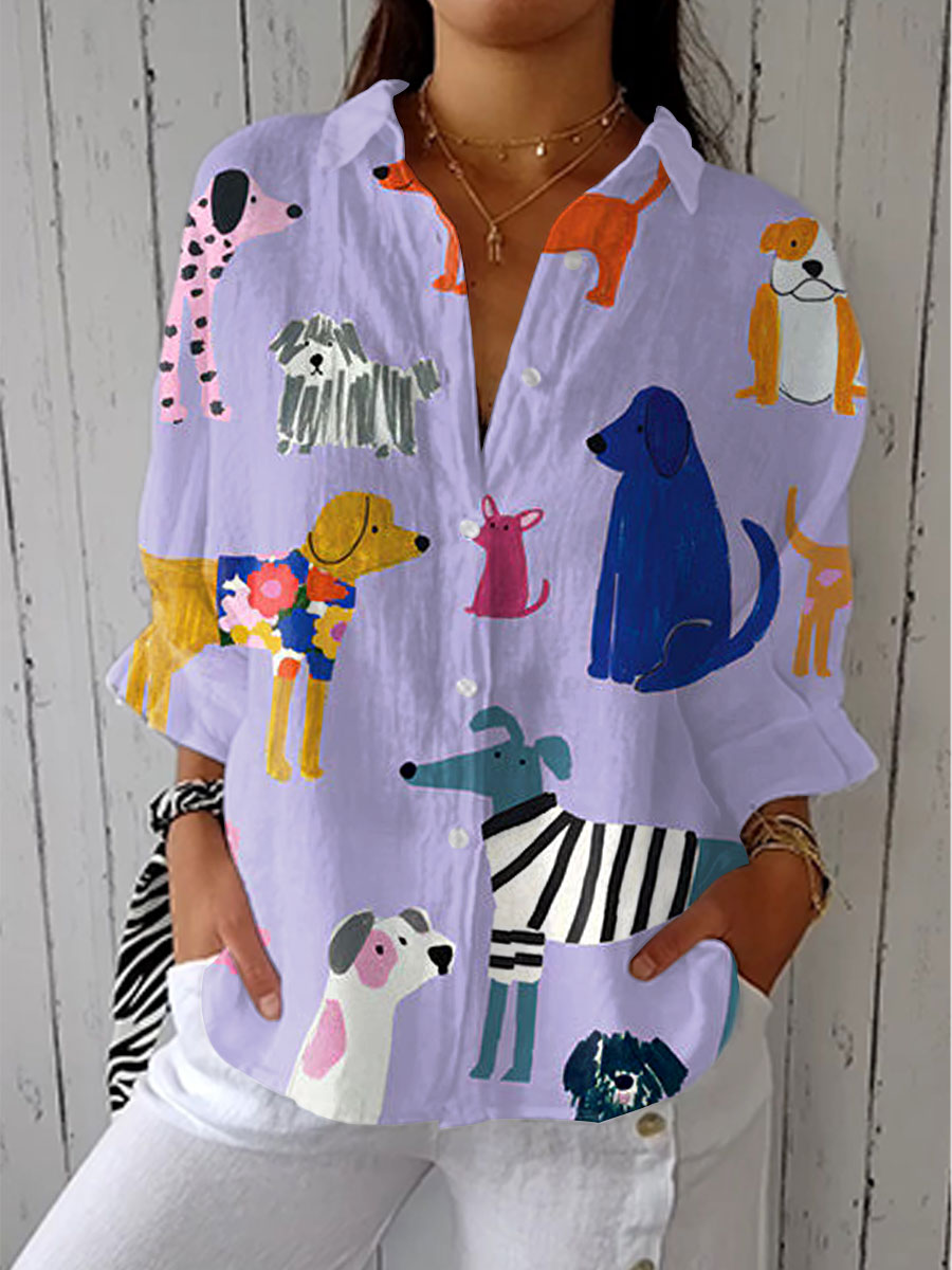Florence | Fantasy Canine Motif Blouse