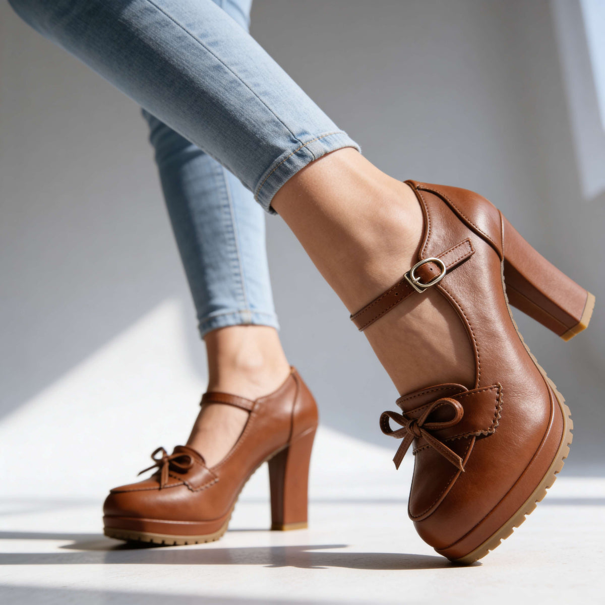 Ashley | Women's Bow-Tie Buckle Pumps