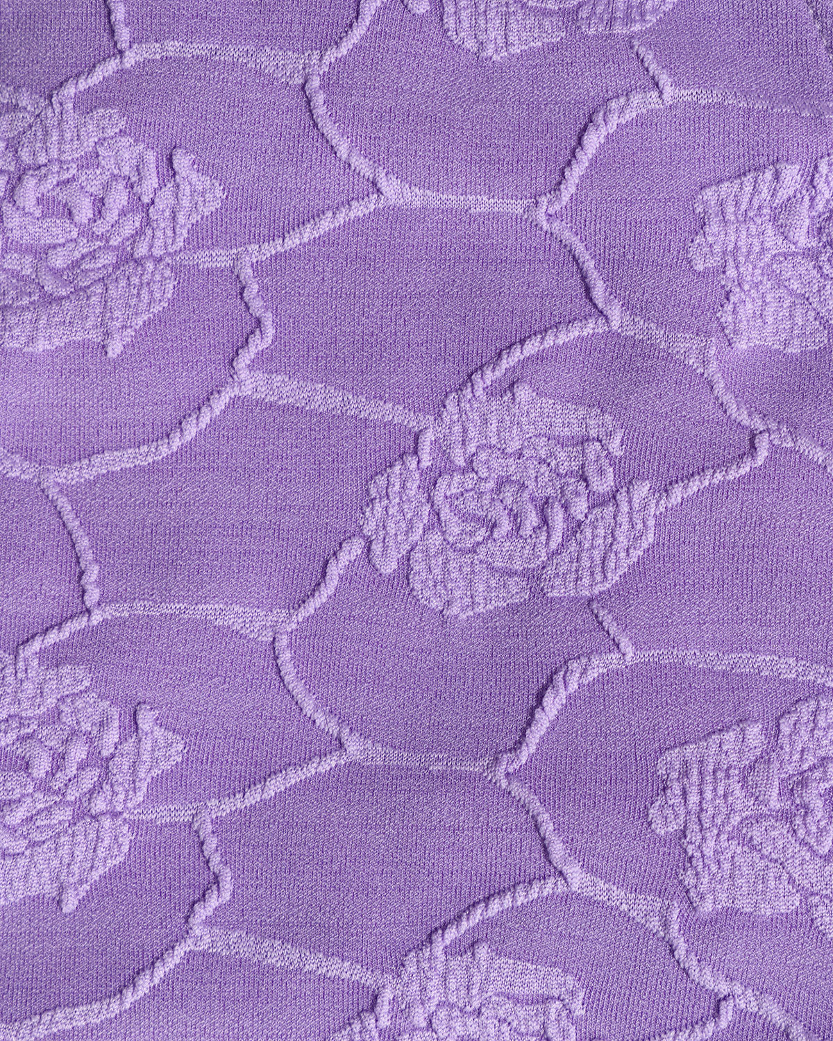 Textured Purple Floral Bandeau Bikini Set