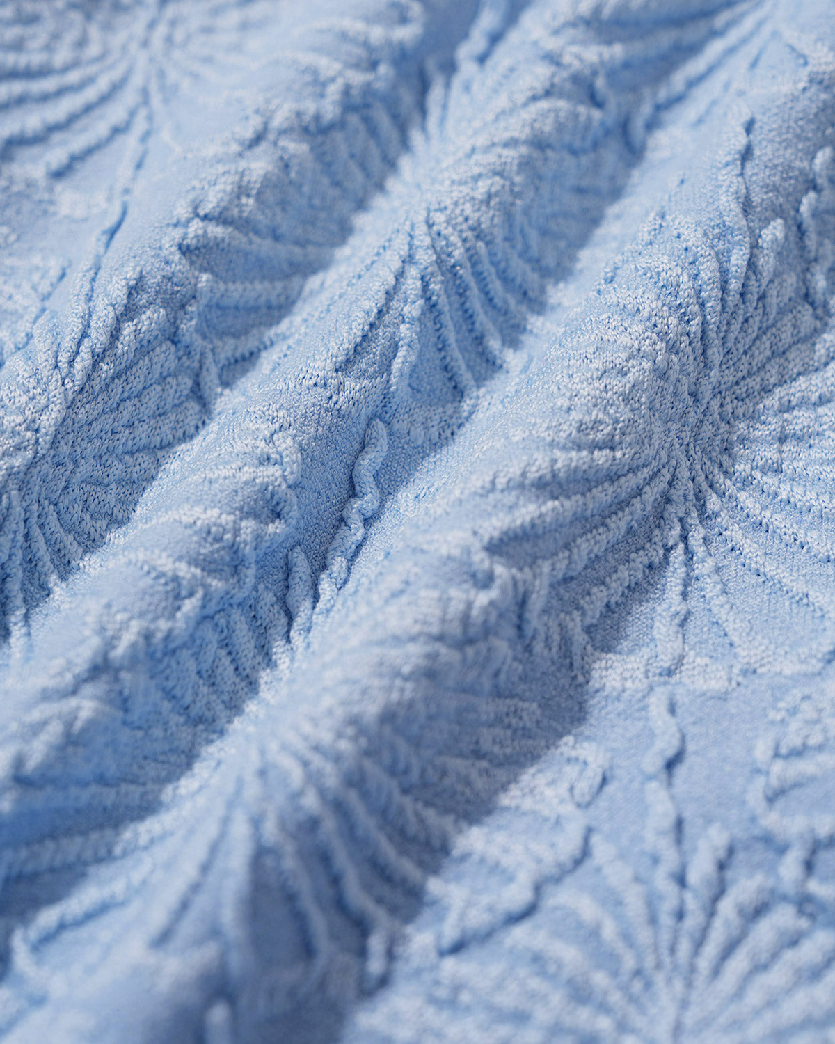 Blue Jacquard Bikini Sets with Cut