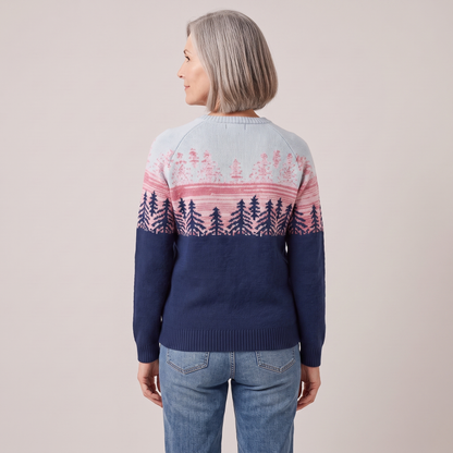 Meredith™ — Fair Isle Forest Sweater