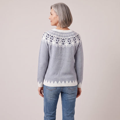 Winifred™ — Fair Isle Yoke Sweater