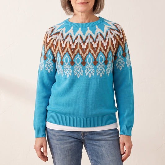 Eloise™ — Fair Isle Yoke Sweater