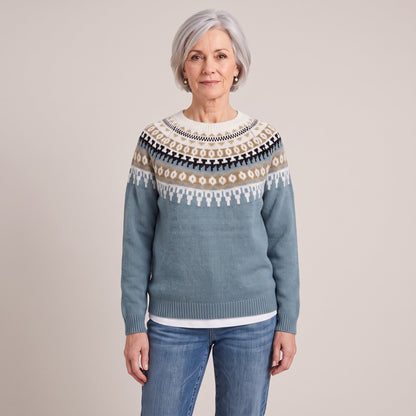 Dolores™ — Fair Isle Yoke Sweater