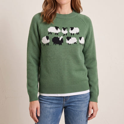Winona™ — Sheep Motif Sweater