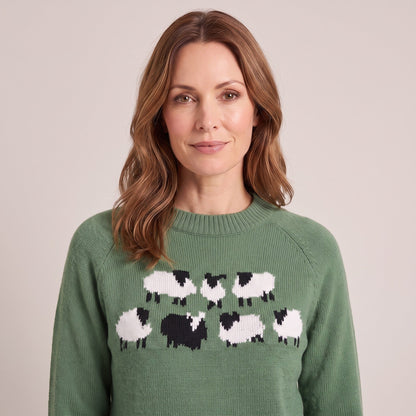 Winona™ — Sheep Motif Sweater