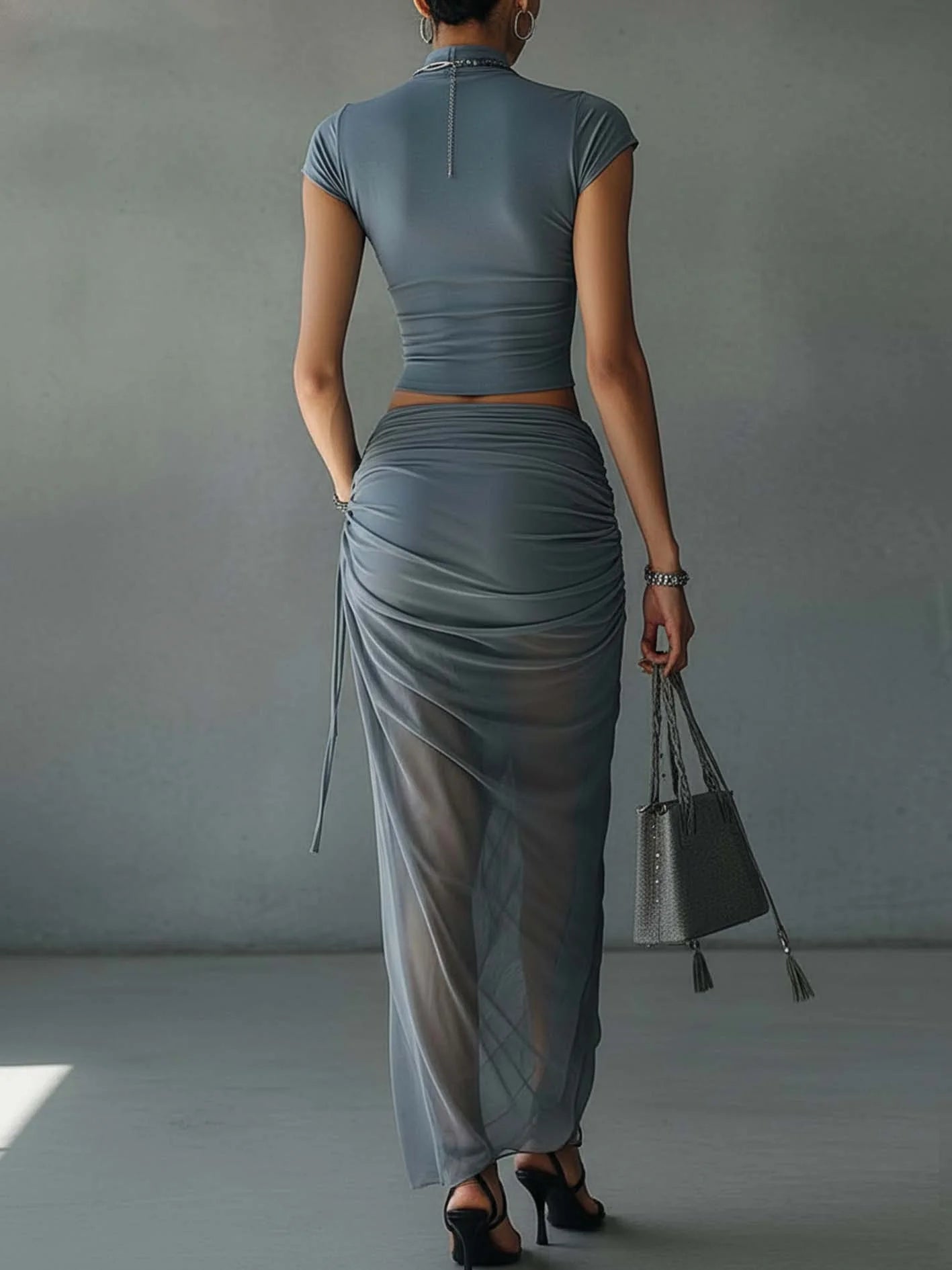 Sora | Sleek Ruched Two-Piece Set