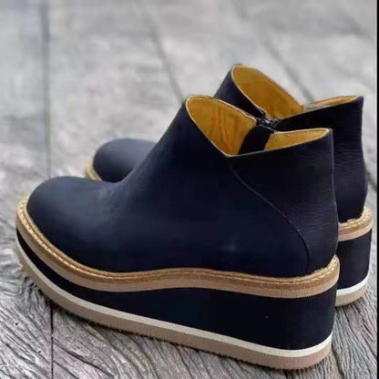 Botines Mujer Cuña  Botas Tobilleras Plataforma Cómodas Otoño Invierno