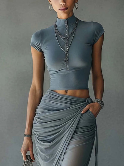 Sora | Sleek Ruched Two-Piece Set