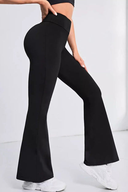 High-Waisted Stretch Flared Yoga Leggings