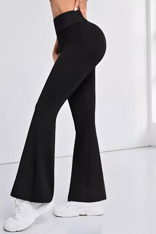 High-Waisted Stretch Flared Yoga Leggings