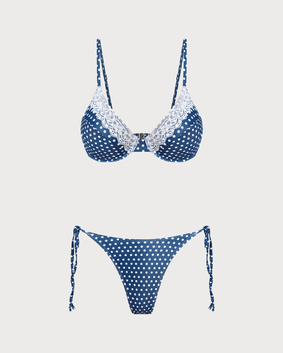 Bikini Set with Blue Polka Dots