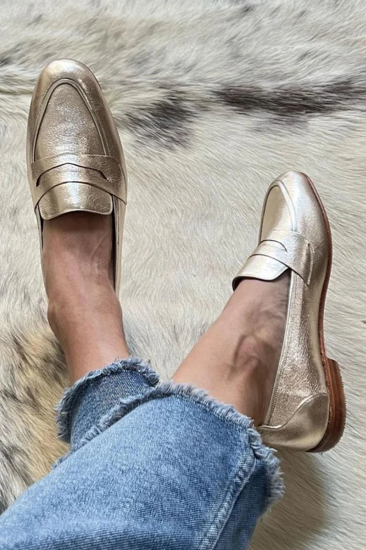 Camélia | Metallic Loafers