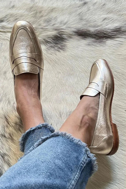 Camélia | Metallic Loafers