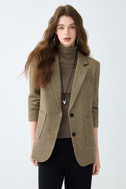 Maillard Brown Wool Blazer