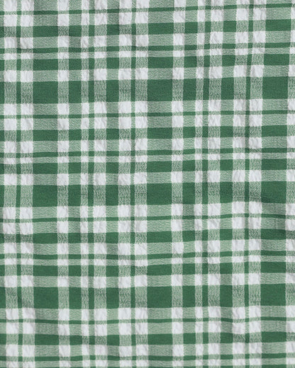 Green Checkered Bikini Set with Drawstring