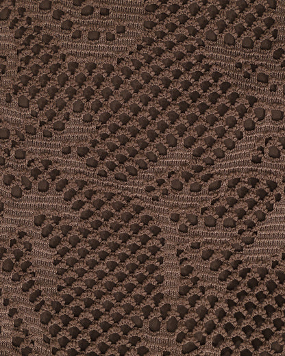 Brown Textured Bikini Halter