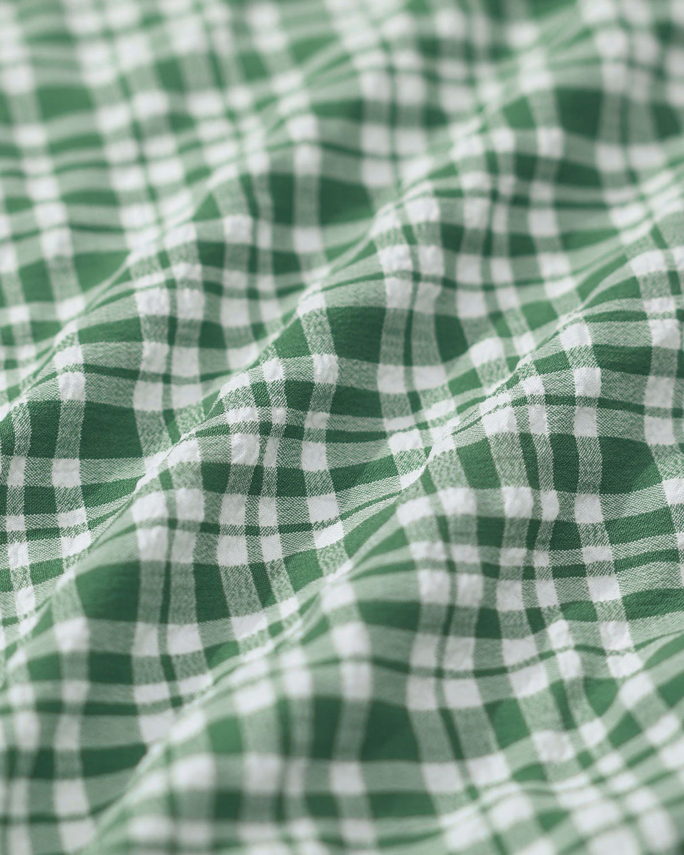Green Checkered Bikini Set with Drawstring