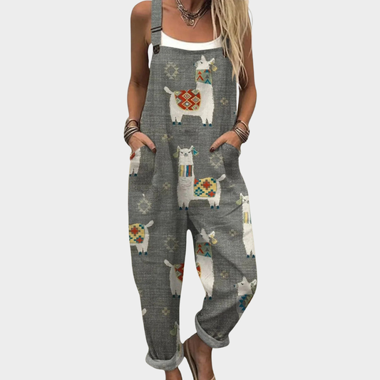Printed Strap Pants