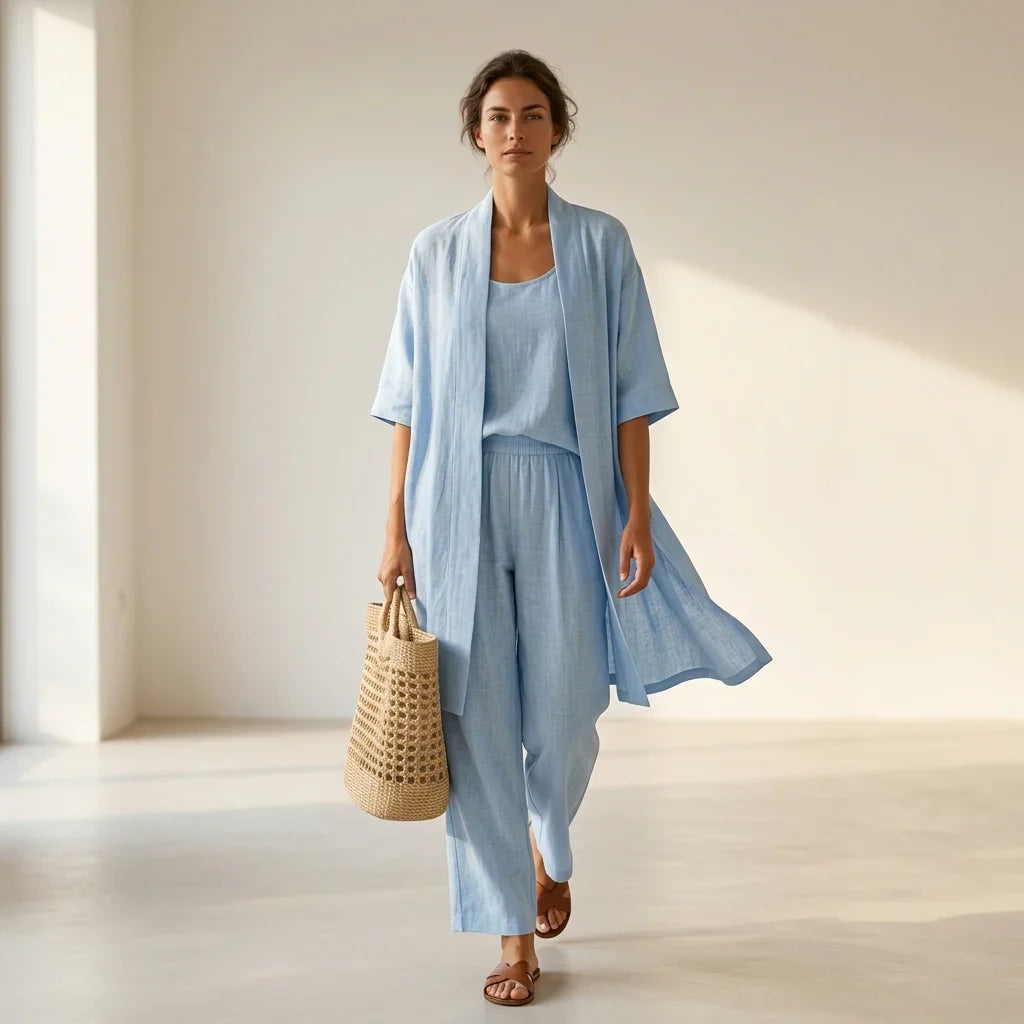 Sadie - Elegant Linen Three-Piece Set