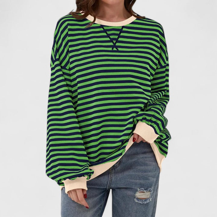 JULIA - RELAXED STRIPE SWEATSHIRT