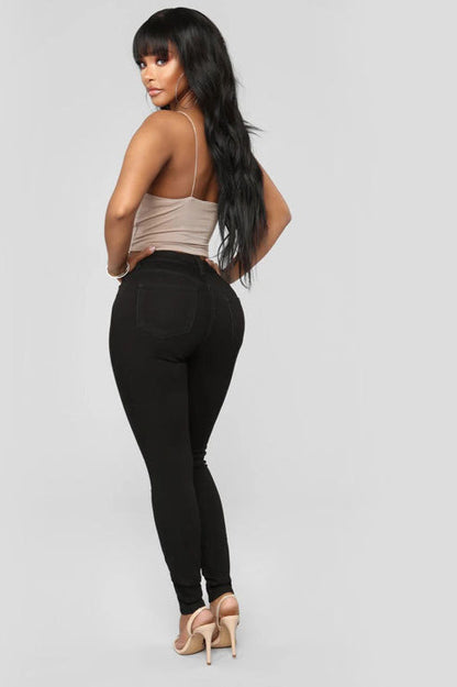 High Waist White Skinny Jeans