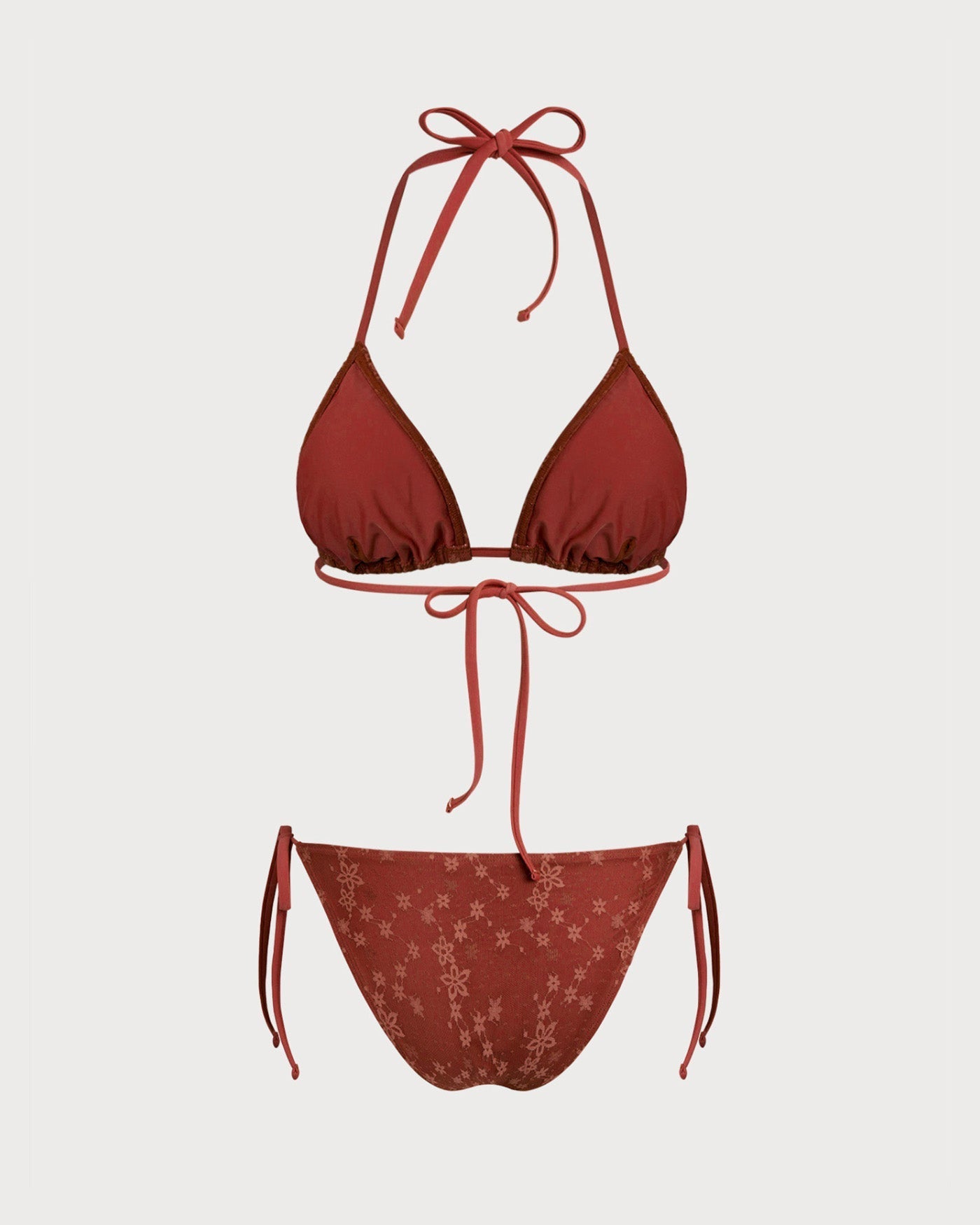 Red Bikini Set with Straps and Cord