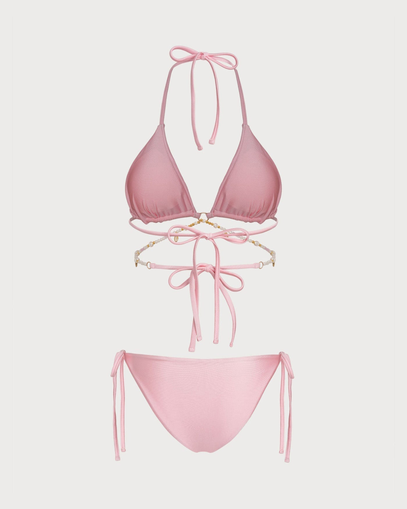 Rope Bikini Set with O-Ring in Pink