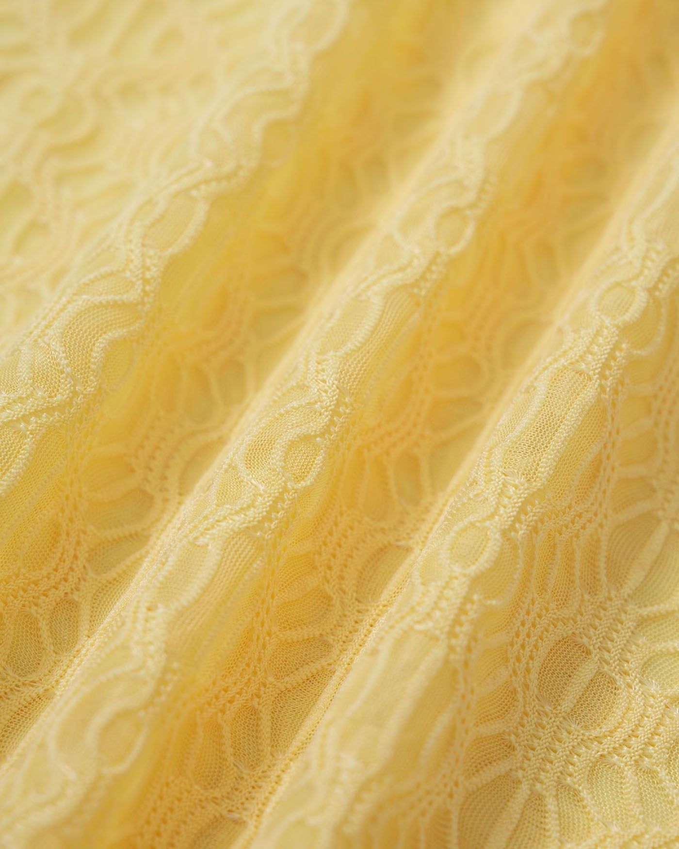 Textured Yellow Bikini Set