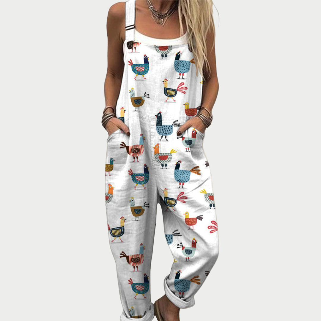 Printed and Comfortable Strap Pants