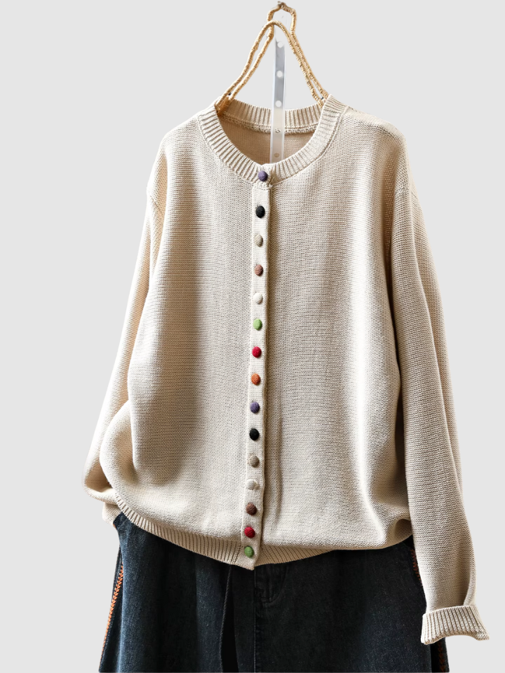 MILA – PLAYFUL BUTTON CARDIGAN