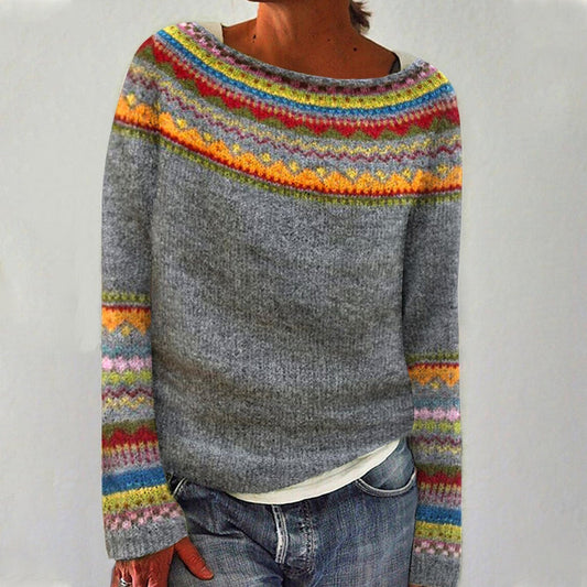 GWEN – COZY PATTERNED KNIT SWEATER
