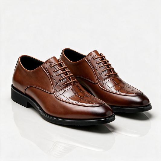 Hudson Croc Embossed Dress Shoes