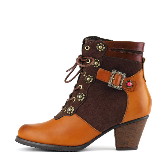 Floral Scallop Vintage Boots