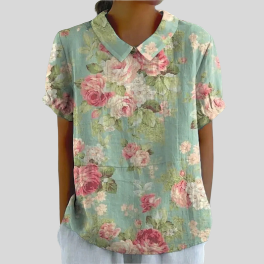 Brigitte | Vintage Floral Blouse