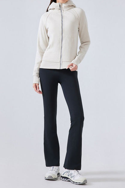 High-Waisted Fleece Lined Flared Yoga Leggings