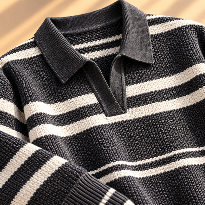 Jacob Striped Knit Polo