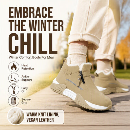Leif | Men's Fleece-Lined Leather Winter Boots