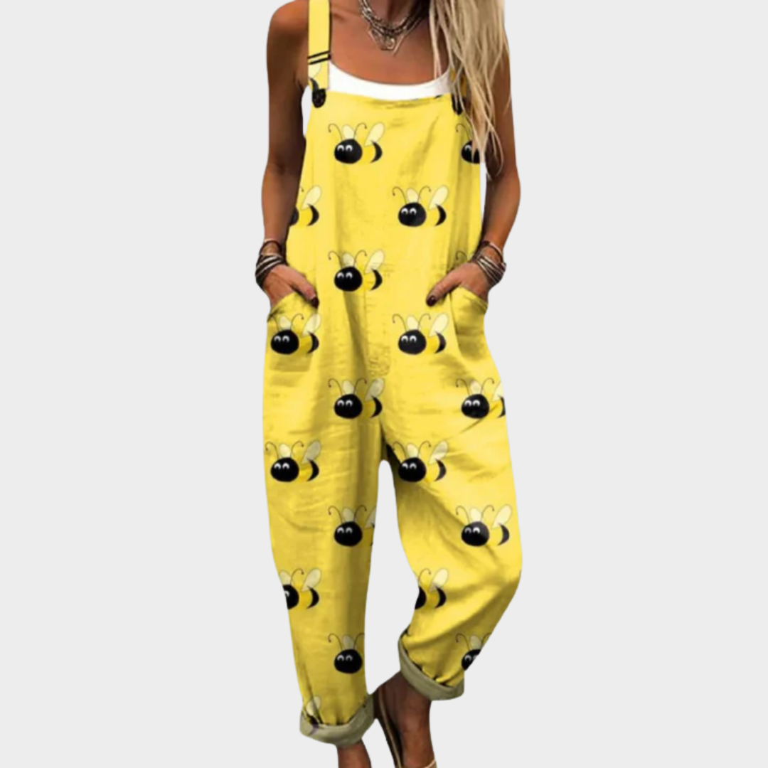 Comfortable Printed Strap Pants