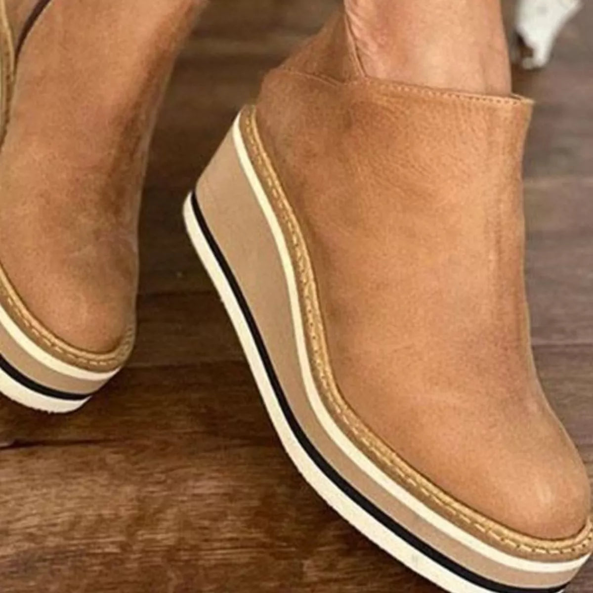 Botines Mujer Cuña  Botas Tobilleras Plataforma Cómodas Otoño Invierno