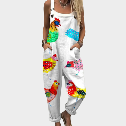 Printed Strap Pants