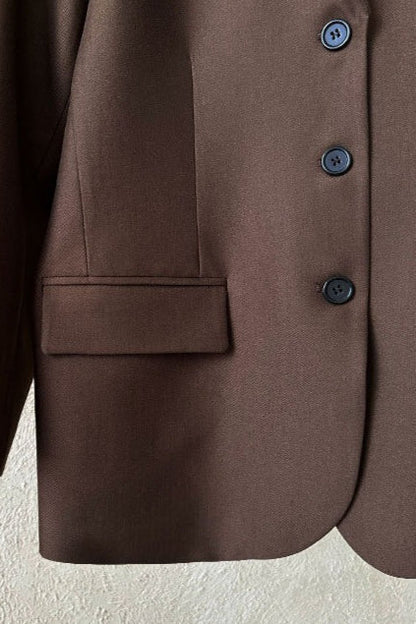 Vintage Casual Long Sleeve Blazer