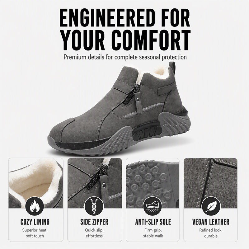 Leif | Men's Fleece-Lined Leather Winter Boots
