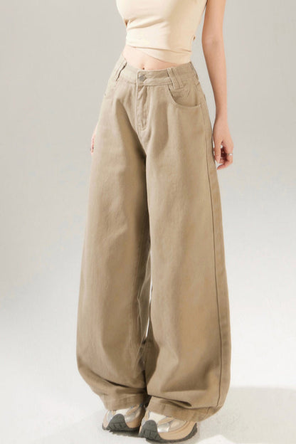Vintage High Rise Wide Leg Long Jeans
